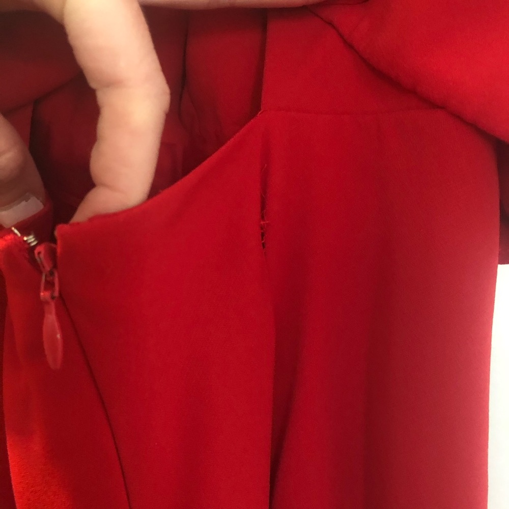 Jill By Jill Stuart Iva Crepe Red Maxi Gown 0 - Picture 5 of 5
